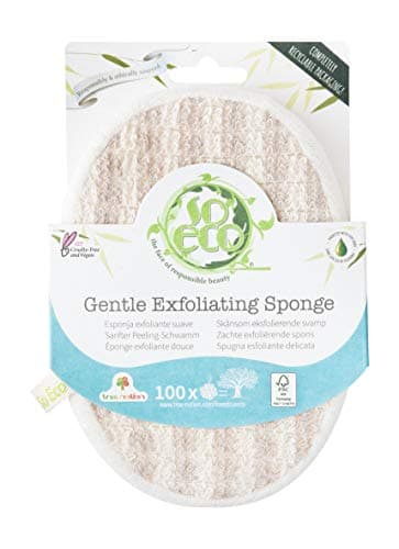 Image of So Eco Gentle Exfoliating Sponge – Body Buffing Sponge for Smooth, Radiant Skin, Shower & Bath Accessory for Gentle Exfoliation, Vegan & Cruelty-Free