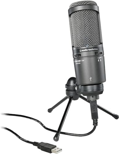Image of Audio-Technica 2020USB+ Cardioid Condenser Microphone (USB connection) Grey