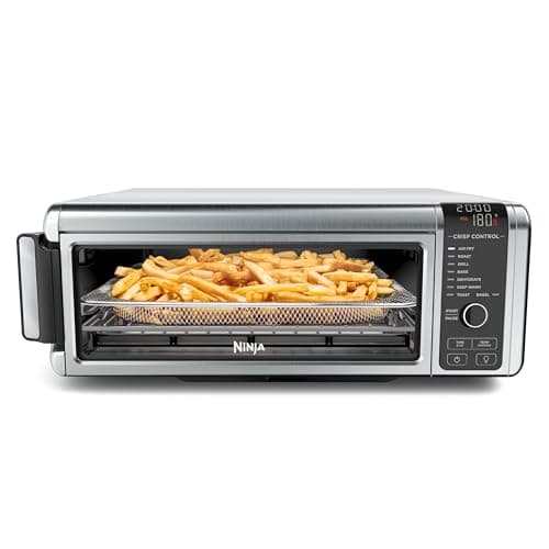 Image of Ninja Foodi 8-in-1 Flip Oven, Portable Mini Oven for Countertop and Work Surfaces, Multifunctional Oven with 8 Cooking Functions Air Fry, Roast, Grill, Bake and more. Silver/Black SP101UK