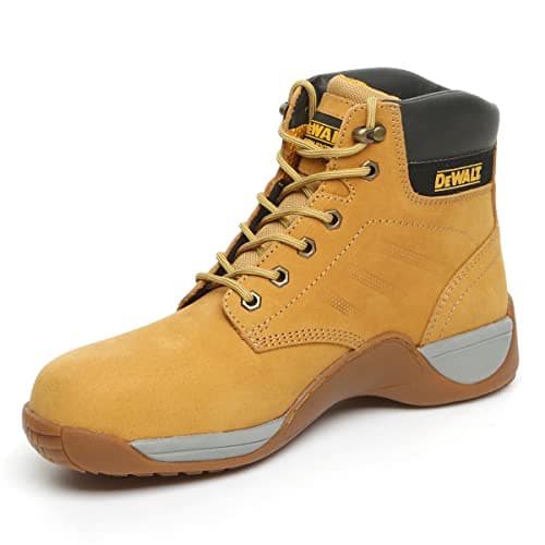 Image of DEWALT Builder Mens Safety Work Lace Up SB Steel Toe Ankle Boots UK 9 / EU 43 Yellow