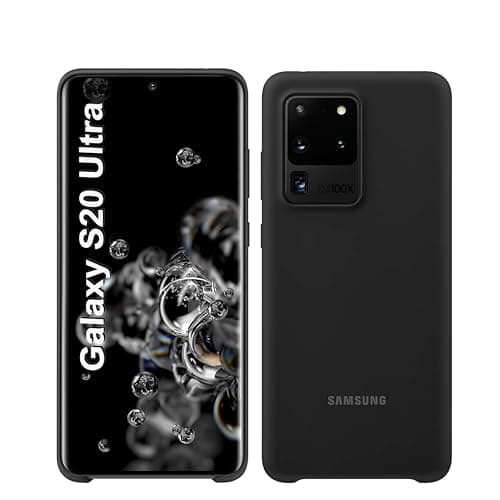 Image of Case Compatible with Samsung Galaxy S20 Ultra Case, Liquid Silicone Gel Rubber Anti-Scratch with Soft Microfiber Lining for Galaxy S20 Ultra 6.9” (2020) – Black