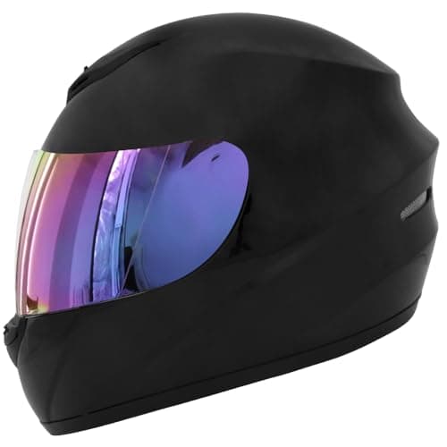 Image of Zorax ZOR-819 Black M (57-58cm) Full Face Motorbike Motorcycle Helmet Road Legal ECE 2206 + Iridium Visor