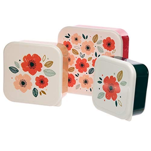 Image of EliteKoopers Set of 3 Plastic Funny Design Lunch Boxes For Kids School, Office etc.