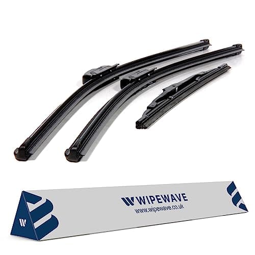 Image of WipeWave Windscreen Wiper Blades for Nissan Qashqai 2014-2021 SUV, 26" 17" 12" FRONT & REAR U-Hook, Rear Special Enhanced Clarity, Quick Installation, Easy Replacement