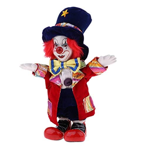 Image of KODORIA Clown Doll Clown Figure Doll Halloween Ornaments Home Table Desk Top Decor - #5