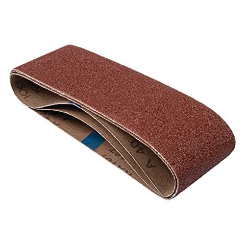 Image of Trend Aluminium Oxide 75 x 533mm 40 Grit Abrasive Sanding Belt, AB/B75A/40A, Pack of 3