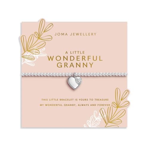 Image of Joma Jewellery GRANDMOTHER A LITTLE WONDERFUL GRANNY Silver Plated Bracelet 17.5cm stretch