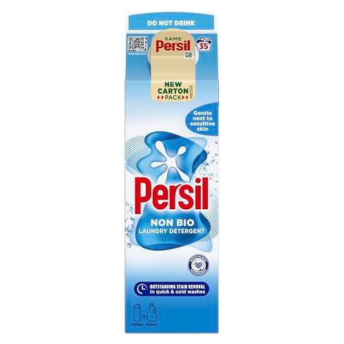 Image of Persil Non Bio Laundry Washing Liquid Detergent outstanding stain removal in quick & cold washes tough on stains, gentle next to sensitive skin 35 washes (945 ml)