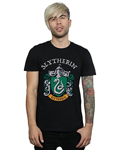 Image of Harry Potter Men's Slytherin Crest T-Shirt Black X-Large