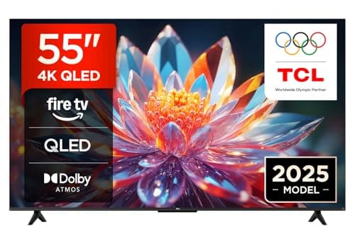 Image of TCL 55T6C-UK 55 Inch QLED 4K HDR TV, Fire TV (Smart TV with Dolby Vision & Atmos, HDR10+, Press & Ask Alexa, 2025 Model)