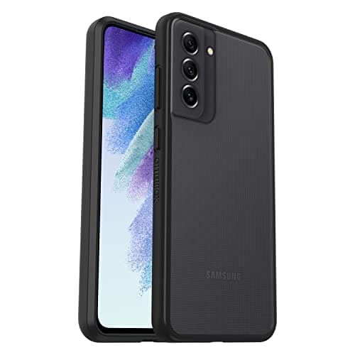 Image of OtterBox React Series Case for Samsung Galaxy S21 FE 5G, Shockproof, Drop proof, Ultra-Slim, Protective Thin Case, Tested to Military Standard, Clear/Black