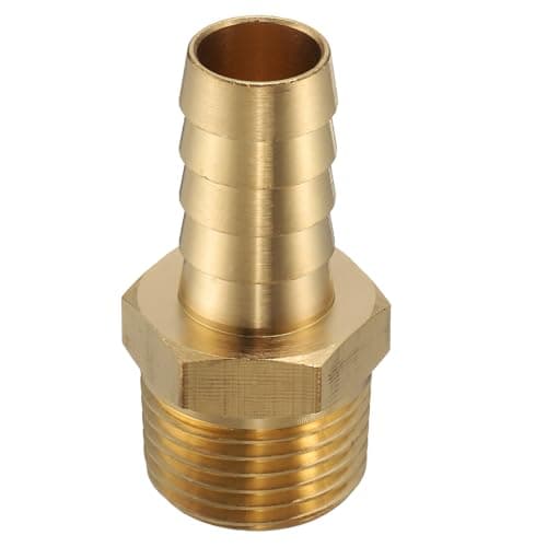 Image of sourcing map Brass Barbed Fitting 1/2" NPT Male to 1/2" Hose ID for Home Brew Pipe Fitting Direct Thread Tower Connector Durable Construction