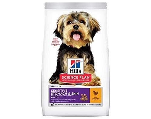 Image of Hill Science Plan Adult 1+ Sensitive Stomach & Skin Small & Mini Chicken 2 x 6kg Delicious Dry Food for Small Breed Adult Dogs Easy to Digest & with Prebiotics Support Digestive System