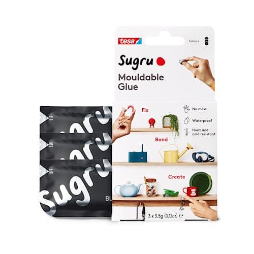 Image of Sugru by tesa - Moldable Multi-Purpose Glue for Creative Fixing and Making, Black, 3 Piece