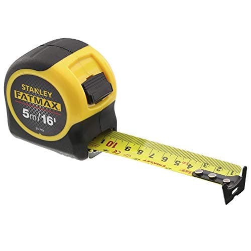 Image of STANLEY FATMAX 5m/16' Tape Measure, Blade Armour Coating, 3.3m Tape Standout, Magnetic Hook End,0-33-719
