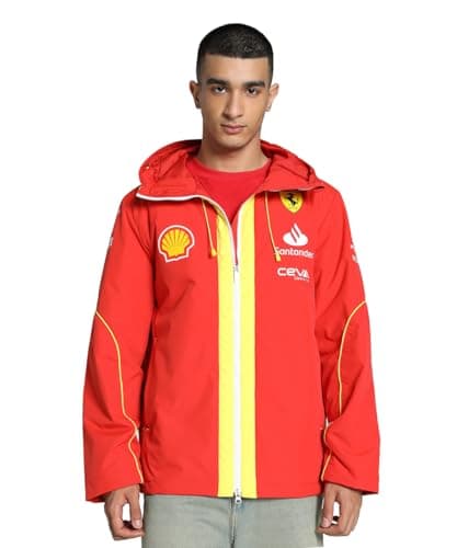 Image of PUMA Scuderia Ferrari Men's 2024 Pro Rain Jacket - Red - L