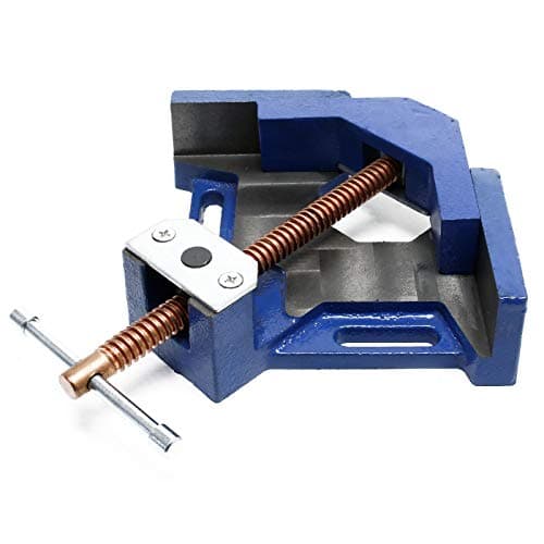 Image of Wiltec 90 Degree Right Angle Clamp with 100 mm Jaw Width, Made from Cast Iron, Corner Clamp for Woord, Ideal for Woodworking or Welding Bench Tool