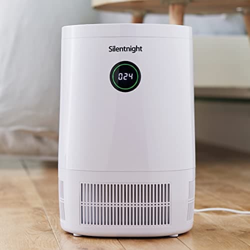 Image of Silentnight Deluxe 4 Stage Air Purifier with HEPA & Carbon Filters/Speeds PM2.5 Sensor Ionizer Sleep Mode Auto Display Panel Controls 8 Hour Timer Function Quiet Operation, White, (32259)