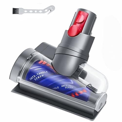 Image of Anti-Tangle Mini Motorised Tool for Dyson V15 V11 V10 V8 V7 SV14 SV12 - Hair Screw Brush Head Attachment for Pet Hair, Mattress, Stairs, Car Upholstery - Vacuum Cleaner Accessories Replacement Parts