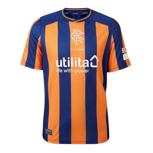Image of Castore Kids Rangers Third Shirt 2023 2024 Juniors Navy/Orange 13 Years