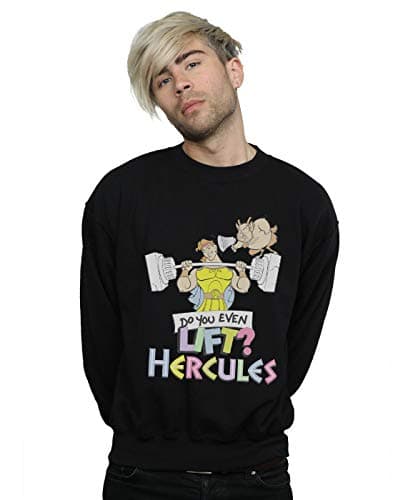 Image of Disney Men's Hercules Do You Even Lift? Sweatshirt Black Medium