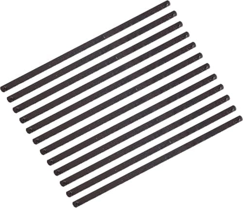 Image of Lotus 12pc 6" Junior Hacksaw Blades, 32 TPI Carbon Steel Blades for Fine Cutting in Metal & Plastic, Fits Most Mini Hacksaw Frames, lot-M1300