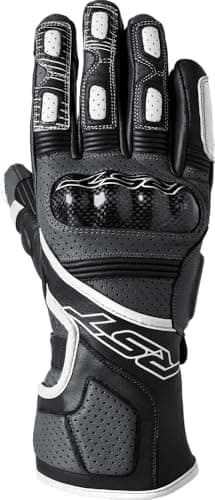 Image of RST Fulcrum CE Perforated Leather Sports Motorcycle Gloves (Grey, White, Black, L)