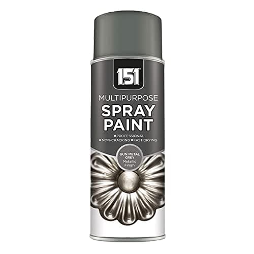 Image of Unknown1 151 Multipurpose Gun Metal Grey METALLIC Spray Paint | Multi-Surface | Premium Finish | for Metal, Wood, Glass etc - 400ml (Pack of 1)