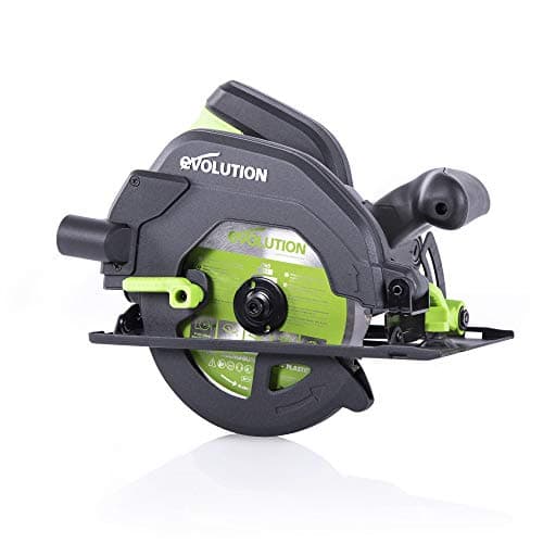 Image of Evolution Power Tools F165CCSL Circular Saw Multi-Material Cutting, Cuts Wood, Metal, Plastic & More, Parallel Edge Guide Included, 45˚ Bevel Capacity, 1200W, 165mm TCT Blade Included (230V)
