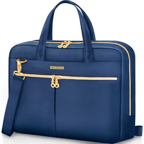 Image of Ferkurn Laptop Bag Case for Women Men Briefcase Messenger Computer Bag with Shoulder Compatible with Macbook Pro/Air, HP Pavilion, XPS, Ideapad, ASUS, Acer, Samsung, Blue, 15 15.6 16 Inch