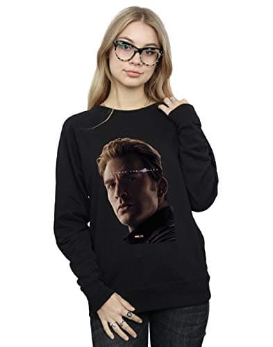 Image of Marvel Women's Avengers Endgame Avenge The Fallen Captain America Sweatshirt Black Small