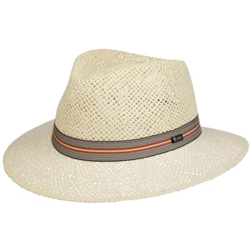 Image of Lipodo Namanto Traveller Straw Hat Made in Italy Unisex Summer Multicolored Band Cream White