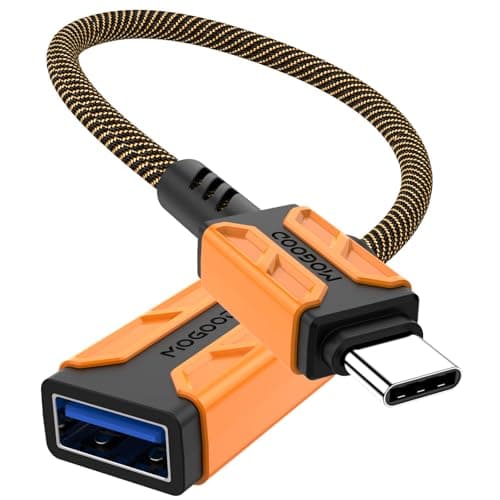 Image of MOGOOD USB C to USB Adaptor 0.15M, USB Female to USB C Male Cable 5Gbps Data Transmission, Suitable for iPadPro/Air, iPhone 15 16 PlusPro Max, GalaxyS24/S23/S22, Laptops, tablets, and other Devices