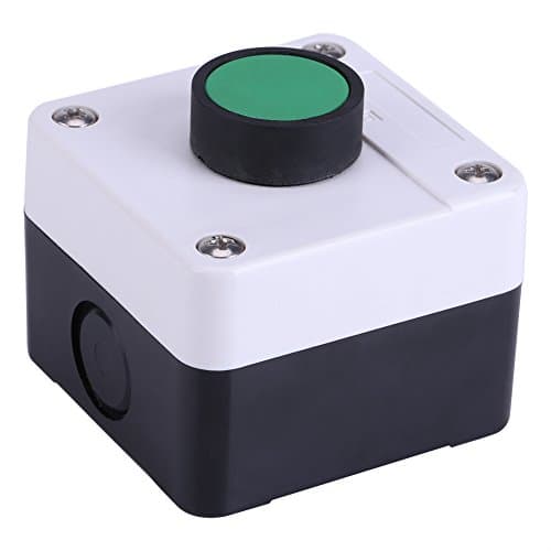 Image of Push Button Switch Box, Weatherproof One Button Control for Automatic Gate Opener Momentary Button Push Switch Station Box Exterior Opener