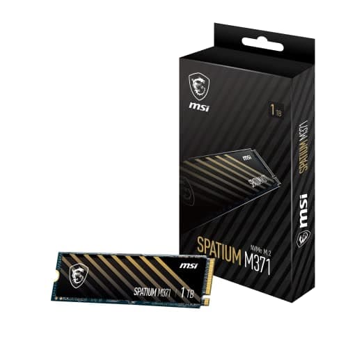 Image of MSI SPATIUM M371 NVMe M.2 1TB Internal SSD PCIe Gen3 NVMe 3D NAND (SPATIUM M371 NVMe M.2 1TB)