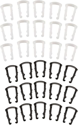 Image of 30 Pcs Fuel Line Retaining Clip, Fuel Line Retaining Clip Assortment Kit, Fuel Line Hose Pipe Retainer Retaining Clip for 15pcs 3/8" and 15Pcs of 5/16", Clamps and Sleeving