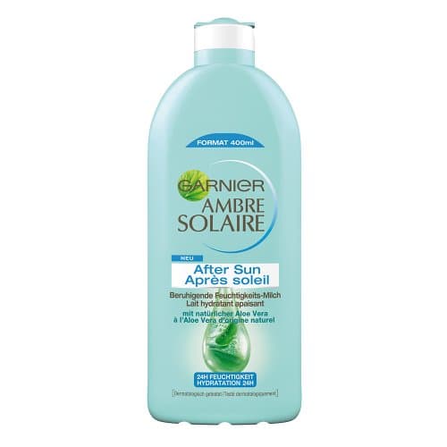 Image of Garnier After Sun Lotion with Aloe Vera, Cooling Body Lotion, Ambre Solaire After Sun Soothing Moisturising Milk, 1 x 400 ml