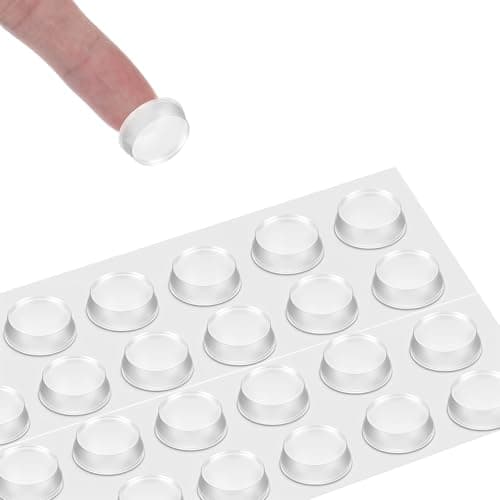 Image of 24 Pack Glass Feet Pads for Table Anti Slip Pads 20mm*5mm Clear Self Adhesive Round Rubber Feet Bumpers Glass Table Top Grippers for Drawer Cabinet