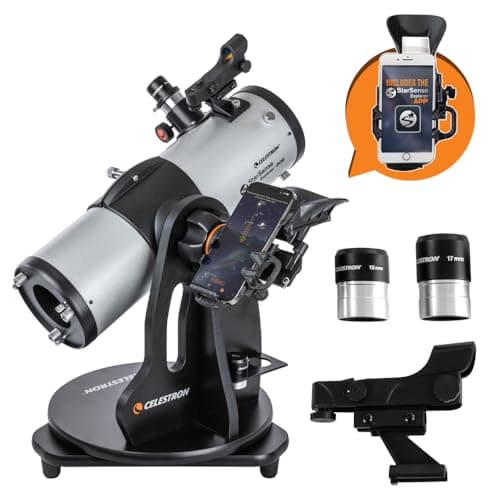 Image of Celestron 22480 StarSense Explorer 114mm Tabletop Dobsonian Smartphone App-Enabled Telescope Works with StarSense App to Help You Find Nebulae, Planets & More – iOS/Android Compatible