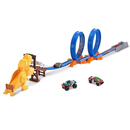 Image of Zuru Metal Machines T-Rex Attack Building Playset with Mini Racing Car