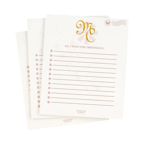 Image of Mariah Carey Official All I Want For Christmas Is You Wish List Notepad