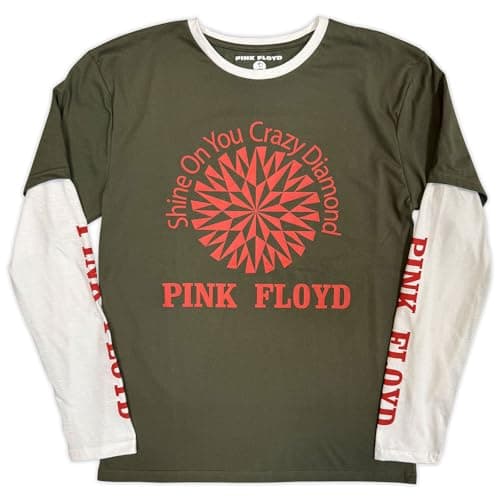 Image of Pink Floyd Shine On Layered Long Sleeve T Shirt XXL Green