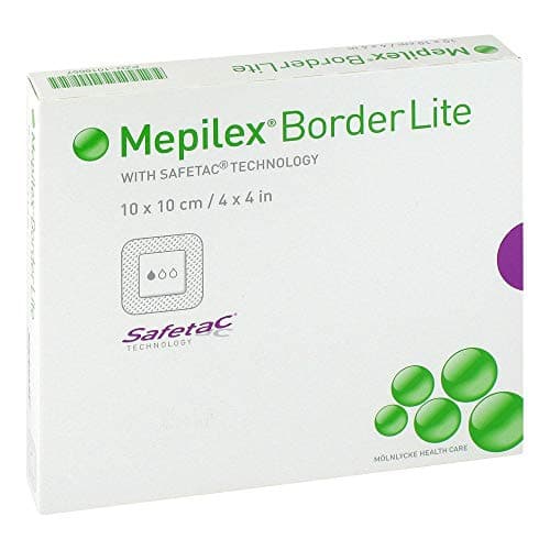 Image of Mepilex Border Lite dressing 10 cm x 10 cm sterile | 5 Dressings
