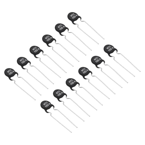 Image of PATIKIL NTC Thermistors Resistors, 12Pcs 10 Ohm NTC10D-9 High Sensitivity Inrush Current Limiter Negative Temperature Coefficient Thermistor Temperature Sensor for Measuring Temperature