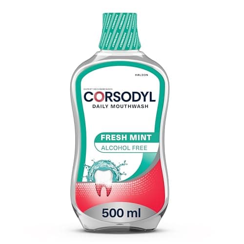 Image of Corsodyl Mouthwash Daily Gum Care, Fluoride Mouthwash, Alcohol Free, Fresh Mint, 500ml