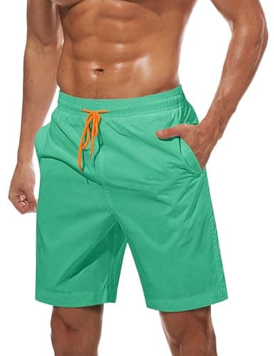 Image of TACVASEN Beach Shorts Mens Quick Dry Swim Trunks Summer Swimming Shorts Waterproof Board Shorts Casual Surfing Shorts Mesh with Pockets Lake Blue