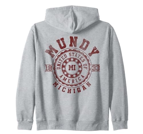 Image of Mundy MI | Michigan | Vintage City Apparels Zip Hoodie