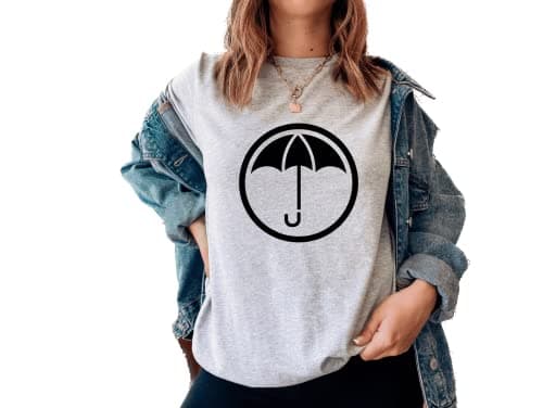 Image of Umbrella ACA Umbrella Logo Academy Tshirt (as8, Alpha, m, Regular, Regular, White)