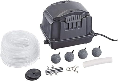 Image of Pontec PondoAir Set 3600-35 Watt Energy-Efficient Pond Air Pump with Four Air Outlets, IP44 Waterproof Housing, and Quiet Operation - 4X Air Stones Included