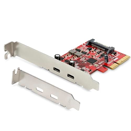 Image of StarTech.com 2-Port USB 3.2 Gen 2 PCIe Card, USB-C 10Gbps PCI Express 3.0 x4 Adapter, Data Only, Windows/macOS/Linux, TAA
